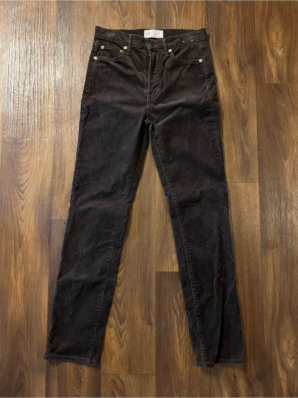GAP High Rise Vintage Slim Corduroy Pants Brown Women’s Tall 27 / 4